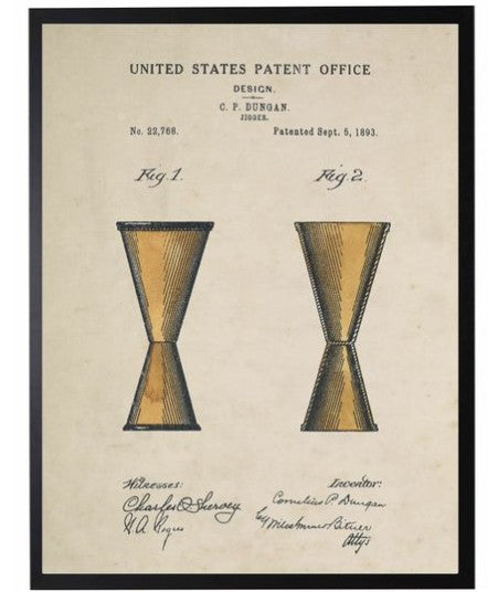 Artwork US Patent Jigger/Shot Print