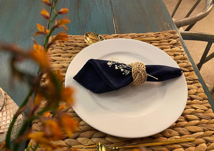 Braided Natural Woven Napking Rings-Set of 4