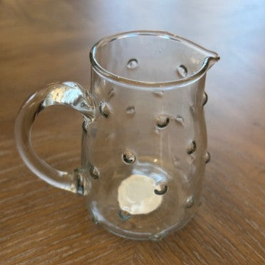 Small Glass Hobnail Creamer Pitcher