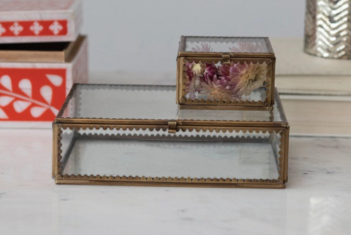 Brass and Glass Decorative Display Box