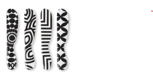 French Bull Black and White Spreader Knife