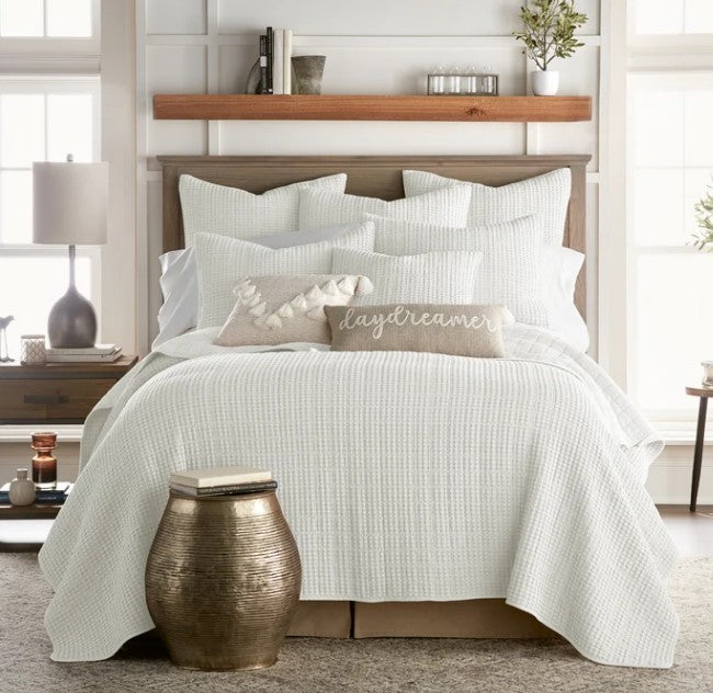 Mills Waffle Quilt Set-Cream