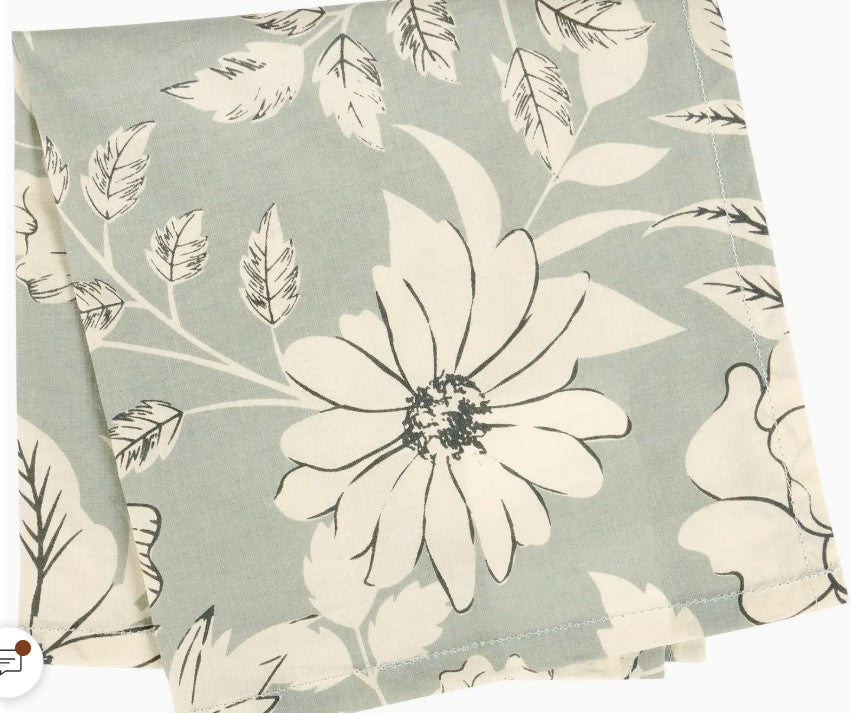 Blue Floral Set of 4 Napkins