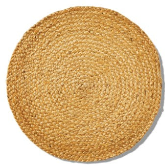 Set of 4 Round Hemp Braided Placemats