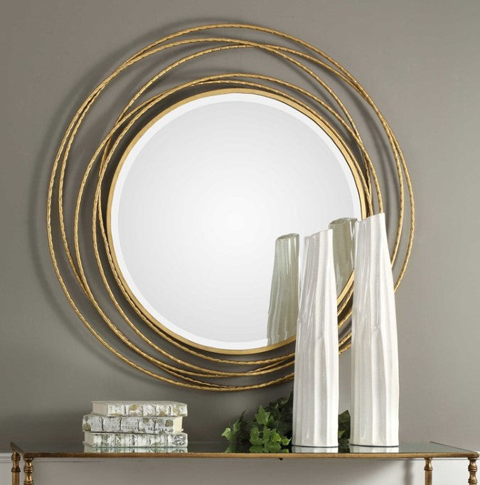 Uttermost Whirlwind Round Mirror
