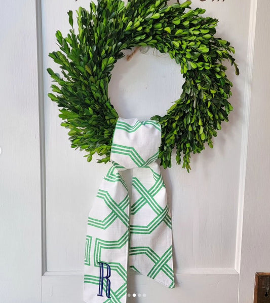 Wreath Sash Monogramming