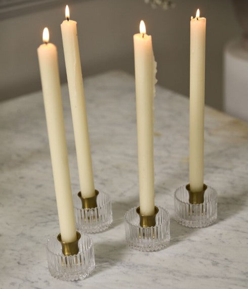 Serenade Gold and Glass Taper Holder