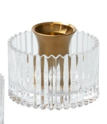 Serenade Gold and Glass Taper Holder
