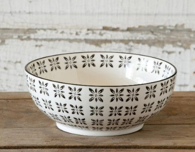 Black & Cream Serving Bowl