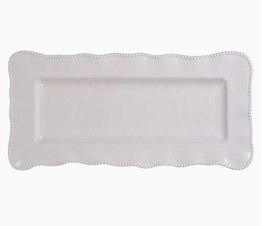 Pearlette Cream Melamine Rectangular Platter