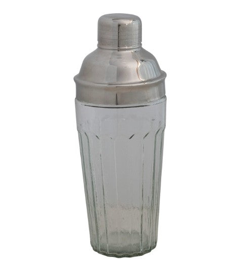 Glass Cocktail Shaker w/ Stainless Steel Top