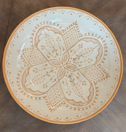 Handpainted 16" Stoneware Bowl