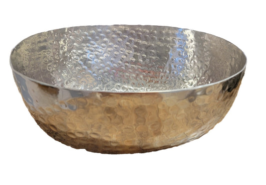 Aluminum Hammered Oval Serving Bowl