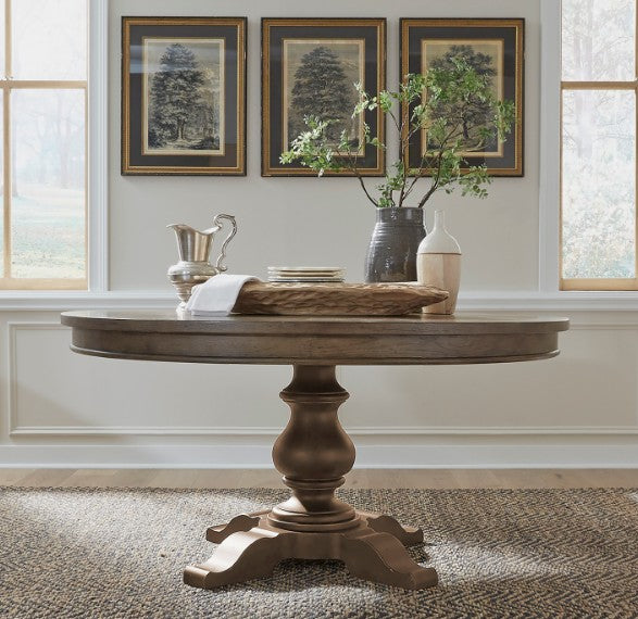 American Farmhouse Pedestal Dining Table