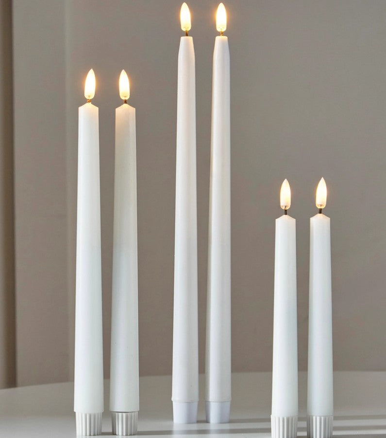 Battery Operated Taper Candles Set of 2