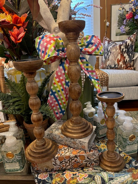 Wood Candlestick
